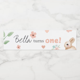 Étiquette Pour Bouteilles D'eau Bunny Anniversaire Fête Étiquette bouteille d'eau