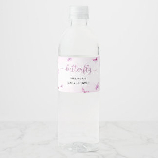 Étiquette Pour Bouteilles D'eau Butterfly Baby Shower