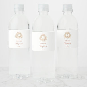 Étiquette Pour Bouteilles D'eau Cadre élégant Sainte Croix Baptême
