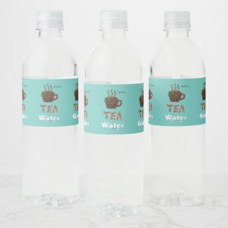 Étiquette Pour Bouteilles D'eau Café. Thé ou Eau.