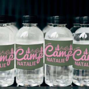 Étiquette Pour Bouteilles D'eau Camping personnalisé Bachelorette Party Bridesmait