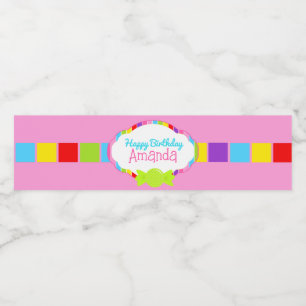 Étiquette Pour Bouteilles D'eau Candyland Inspirée Bouteilles d'eau Wrappers