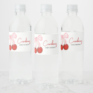 Étiquette Pour Bouteilles D'eau Cerise sur le Baby shower supérieur