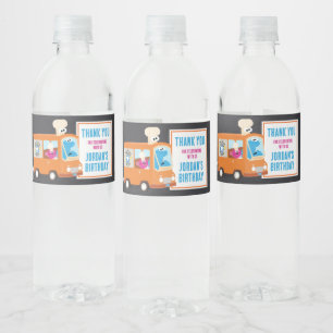 Étiquette Pour Bouteilles D'eau Chalet Monster Cookie Foodie Camion