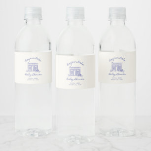 Étiquette Pour Bouteilles D'eau Chic Bonjour bébé baby shower