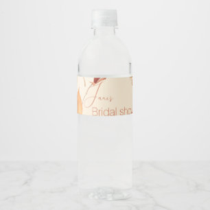 Étiquette Pour Bouteilles D'eau Chic Pomme à nuptiale fleurie d'automne
