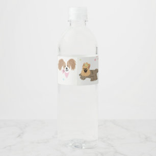 Étiquette Pour Bouteilles D'eau Chiens Animaux Anniversaires de enfants
