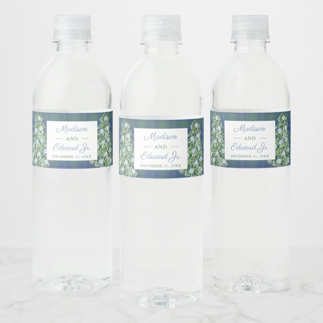 Étiquette Pour Bouteilles D'eau Chinoiserie Chic Christmas Tree Wedding shower (Bouteilles)