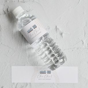 Étiquette Pour Bouteilles D'eau Choo Choo Train Boys Blue Birthday Party