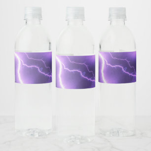 Étiquette Pour Bouteilles D'eau ciel magnifique, tonnerre