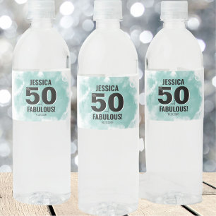 Étiquette Pour Bouteilles D'eau Cinquante Ans 50e Anniversaire