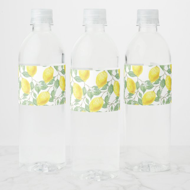 Étiquette Pour Bouteilles D'eau Citrons sur la vigne (Bouteilles)