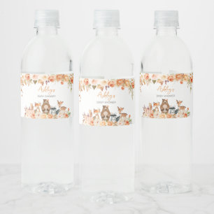 Étiquette Pour Bouteilles D'eau Citrouille d'automne Baby shower de bois