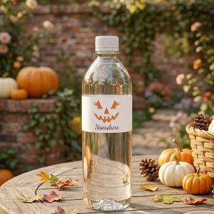 Étiquette Pour Bouteilles D'eau Citrouille personnalisée Jack O Lantern Halloween