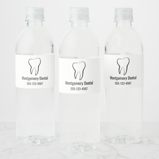 Étiquette Pour Bouteilles D'eau Clinique dentaire dentaire Médicale Business (Bouteilles)