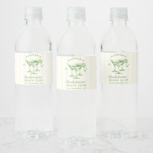 Étiquette Pour Bouteilles D'eau Cocktail Rétro Enterrement de Vie de Jeune Fille M
