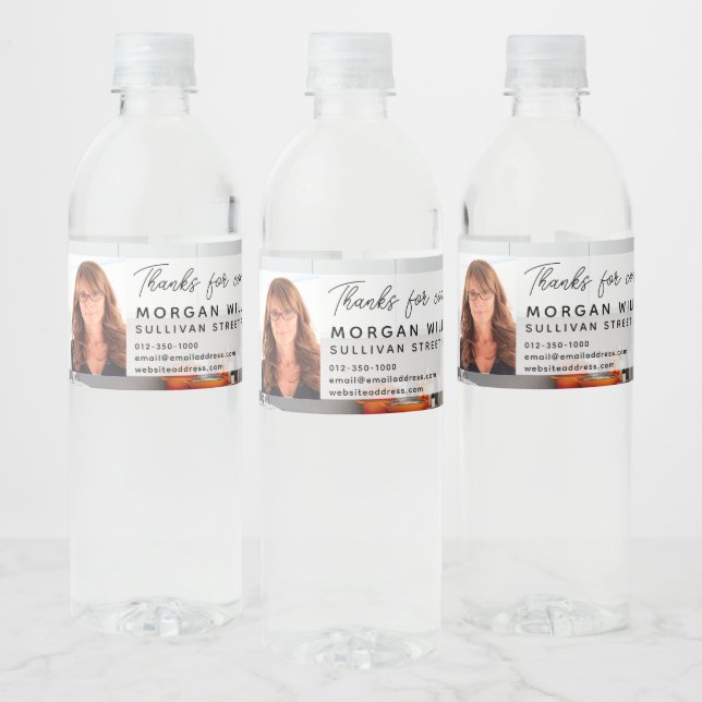 Étiquette Pour Bouteilles D'eau Code QR Open House immobilier (Bouteilles)