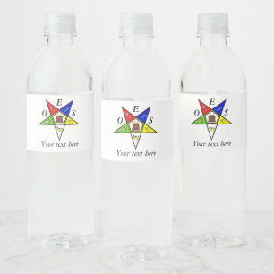 Étiquette Pour Bouteilles D'eau Commande de maçonnerie OES Eastern Star Sister