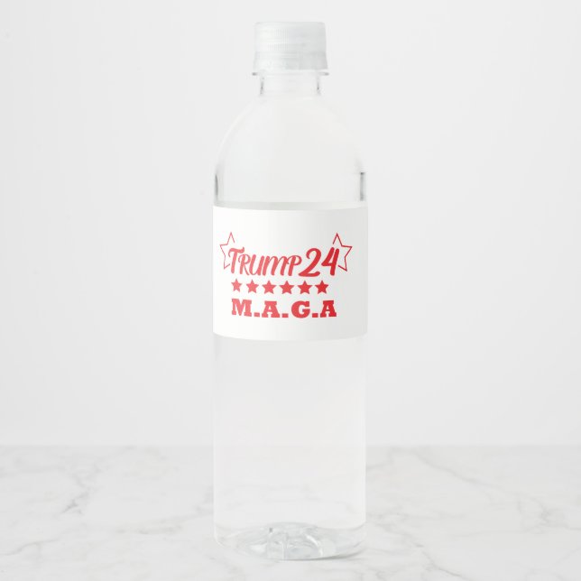 Étiquette Pour Bouteilles D'eau Conception Trump24 (Devant)