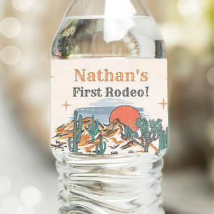 Étiquette Pour Bouteilles D'eau Cowboy Western Rodeo 1er anniversaire