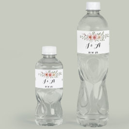 Étiquette Pour Bouteilles D'eau Crème rose Roses Graphisme Floral Design Eau