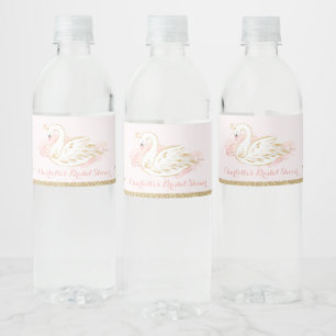 Étiquette Pour Bouteilles D'eau Décor floral d'anniversaire de princesse baby