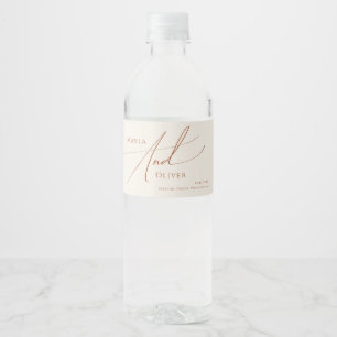 Étiquette Pour Bouteilles D'eau Désert de Whimsical   Beige