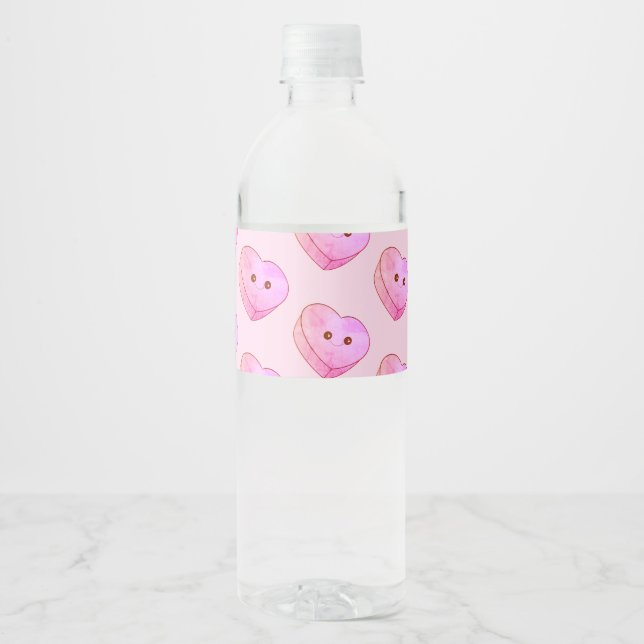 Étiquette Pour Bouteilles D'eau Dessert - heart 2 (Devant)