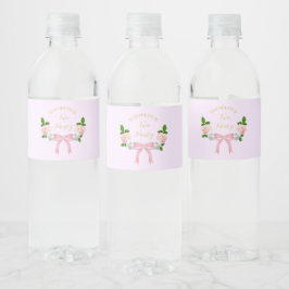Étiquette Pour Bouteilles D'eau Deux Fancy Bow Floral Anniversaire
