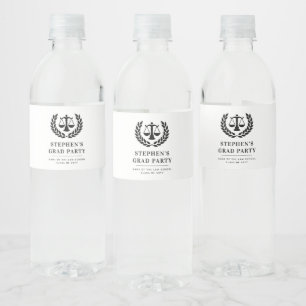 Étiquette Pour Bouteilles D'eau Diplôme de droit moderne personnalisé
