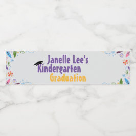 Étiquette Pour Bouteilles D'eau Doodle Kindergarten Graduation Party