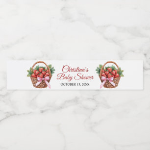 Étiquette Pour Bouteilles D'eau Douce Baby Shower aux Fraises