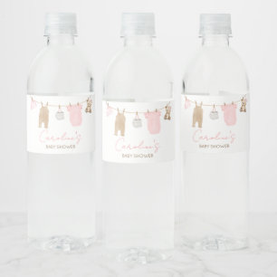 Étiquette Pour Bouteilles D'eau Douce bébé fille Baby shower de ligne de linge