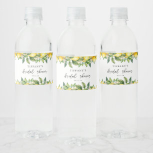 Étiquette Pour Bouteilles D'eau Douche nuptiale d'été moderne Citron Citrus
