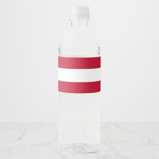 Étiquette Pour Bouteilles D'eau Drapeau autrichien (Devant)