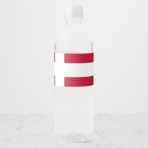 Étiquette Pour Bouteilles D'eau Drapeau du Danemark