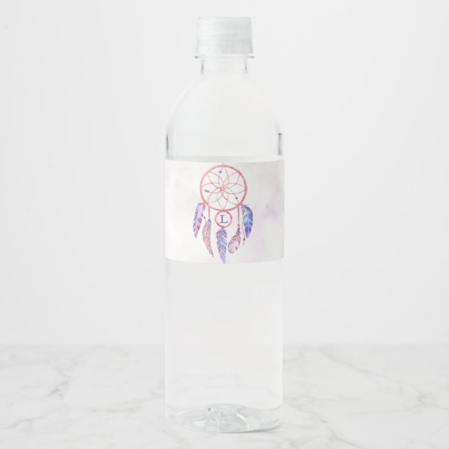 Étiquette Pour Bouteilles D'eau Dreamcatcher Sleepover fête d'anniversaire (Devant)