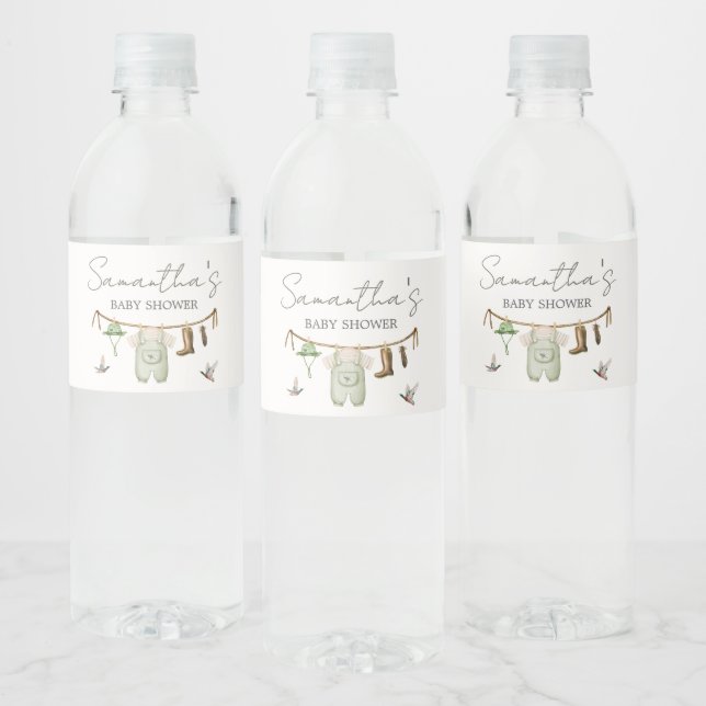 Étiquette Pour Bouteilles D'eau Duck Hunting Baby Shower (Bouteilles)