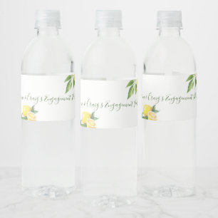 Étiquette Pour Bouteilles D'eau Eau de couleur aquarelle au citron pour occasion s