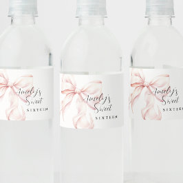 Étiquette Pour Bouteilles D'eau Elégant Sweet sixteen de cabot rose