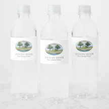 Elégant White Business Company Branded Water