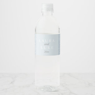 Étiquette Pour Bouteilles D'eau Elégante dentelle gris