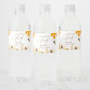 Étiquette Pour Bouteilles D'eau Elle a trouvé sa douche nuptiale abeille miel