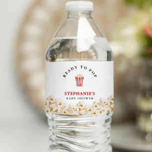 Étiquette Pour Bouteilles D'eau Elle est prête à éclore Baby Shower Popcorn