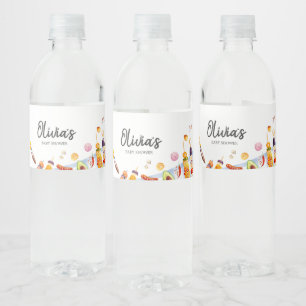 Étiquette Pour Bouteilles D'eau en vichy Baby shower bébé barbecue