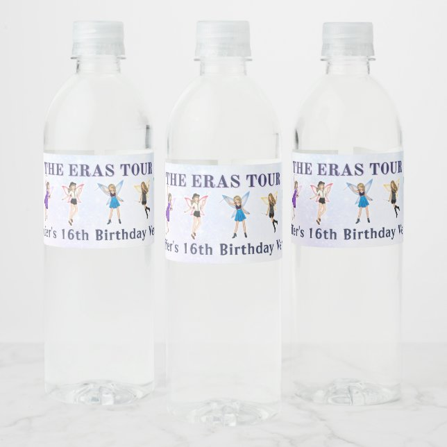 Étiquette Pour Bouteilles D'eau Eras Tour fête d'anniversaire (Bouteilles)