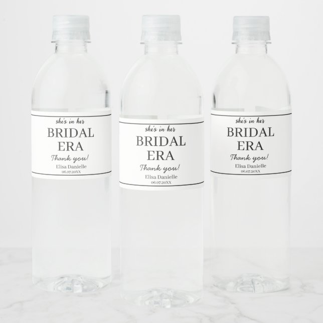 Étiquette Pour Bouteilles D'eau Ère de mariage minimaliste moderne douche de maria (Bouteilles)