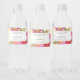 Étiquette Pour Bouteilles D'eau Eté Floral Jardin Mariage Faveurs
