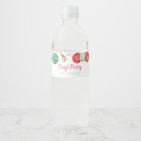 Étiquette de bouteille d'eau de la fête de l'artis