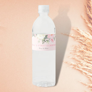 Étiquette Pour Bouteilles D'eau Étiquette de bouteille d'eau de première communion